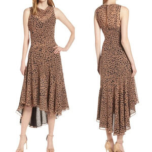 FAME AND PARTNERS Animal Print Midi Dress Size 2 NWT